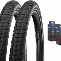 Roues Soldes Magasin 24 Schwalbe Marathon Plus 40-622 + Chambre à Air SV19 Set