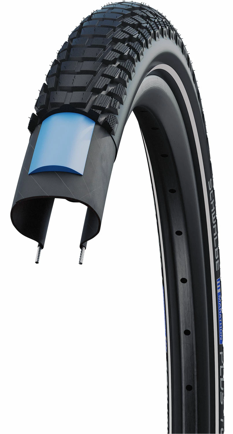 Schwalbe Marathon Plus Tour Performance 28" Addix SG E-50 Reflex Pneu à Fil 3 Schwalbe Marathon Plus Tour Performance 28" Addix SG E-50 Reflex Pneu à Fil – Image 3