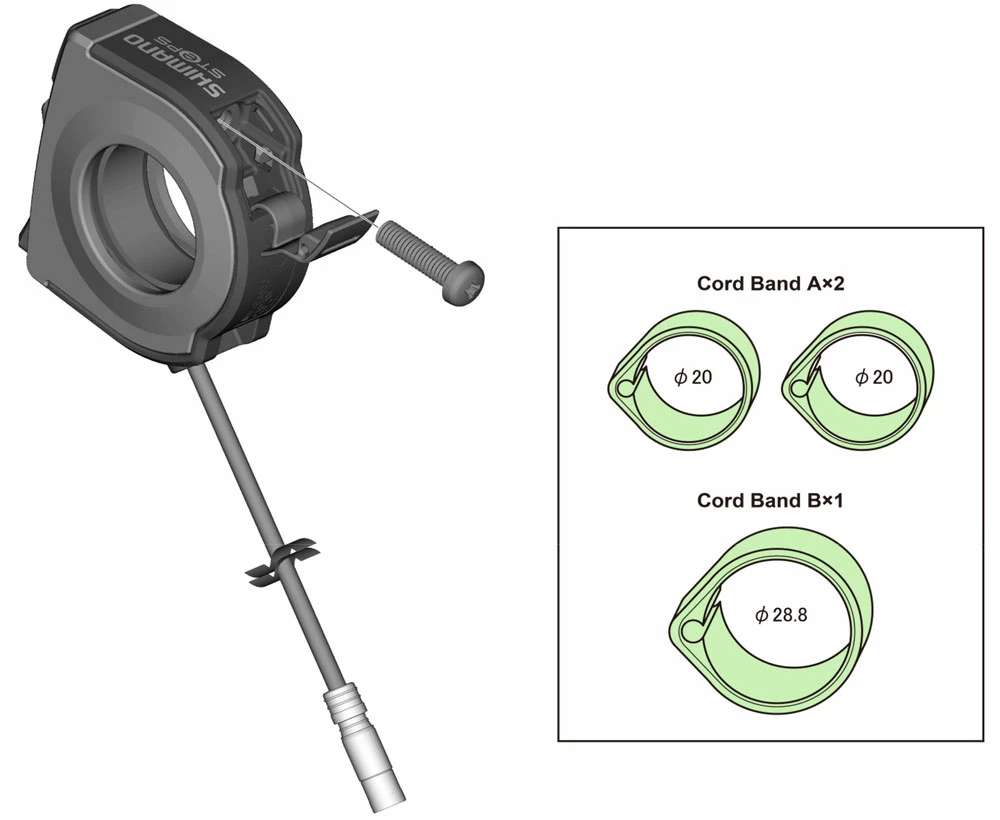 Shimano SW-E6000 STEPS/Di2 Set De Sangles De Fixation 2 Shimano SW-E6000 STEPS/Di2 Set De Sangles De Fixation – Image 2